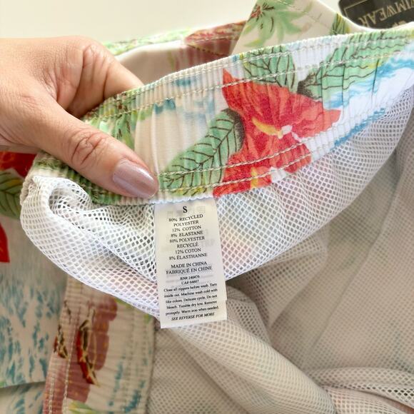 Faherty Beacon Tropical Print Swim Trunks Mens Shorts Size Small NWT - Picture 5 of 8